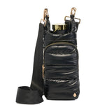 Black Shiny HydroBag w/ Gold Hardware Purses + Totes WanderFull