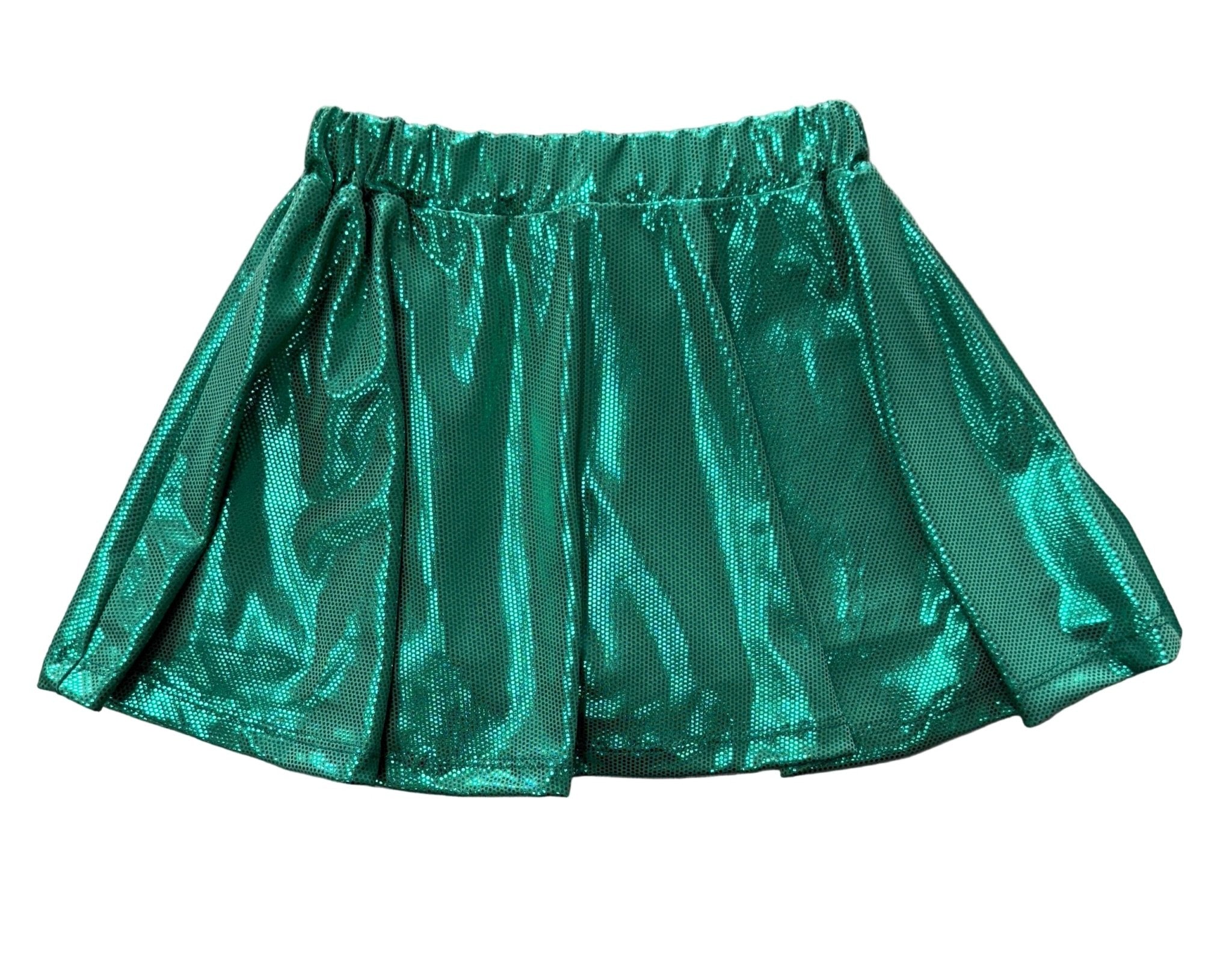 Blakely Skort - Green Sparkle Girls Skirts + Bloomers Emma Jean