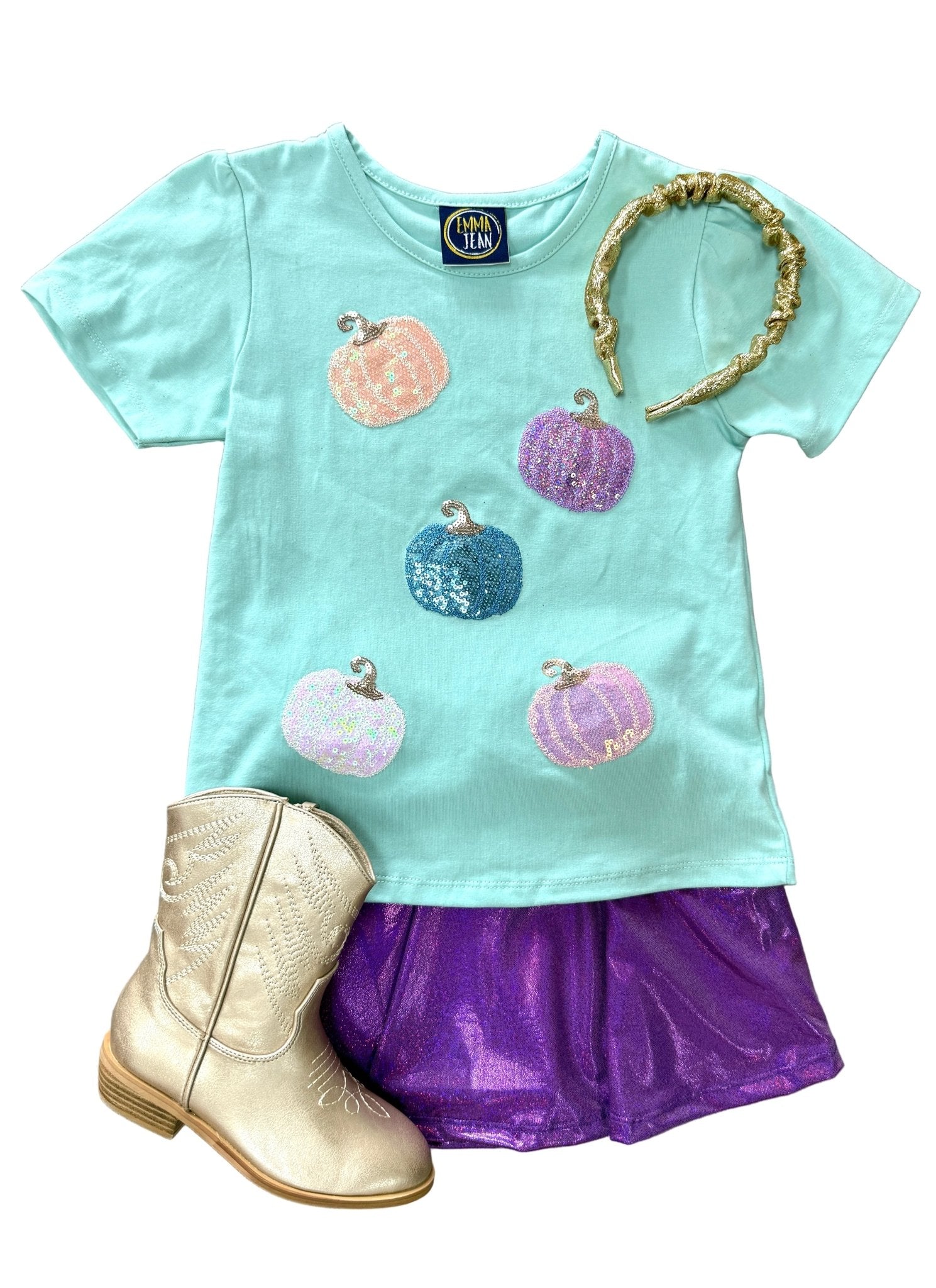 Blakely Skort - Purple Sparkle Girls Skirts + Bloomers Emma Jean