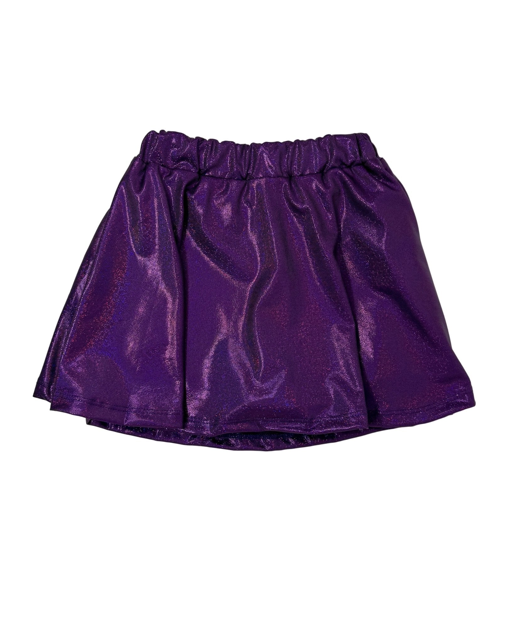 Blakely Skort - Purple Sparkle Girls Skirts + Bloomers Emma Jean