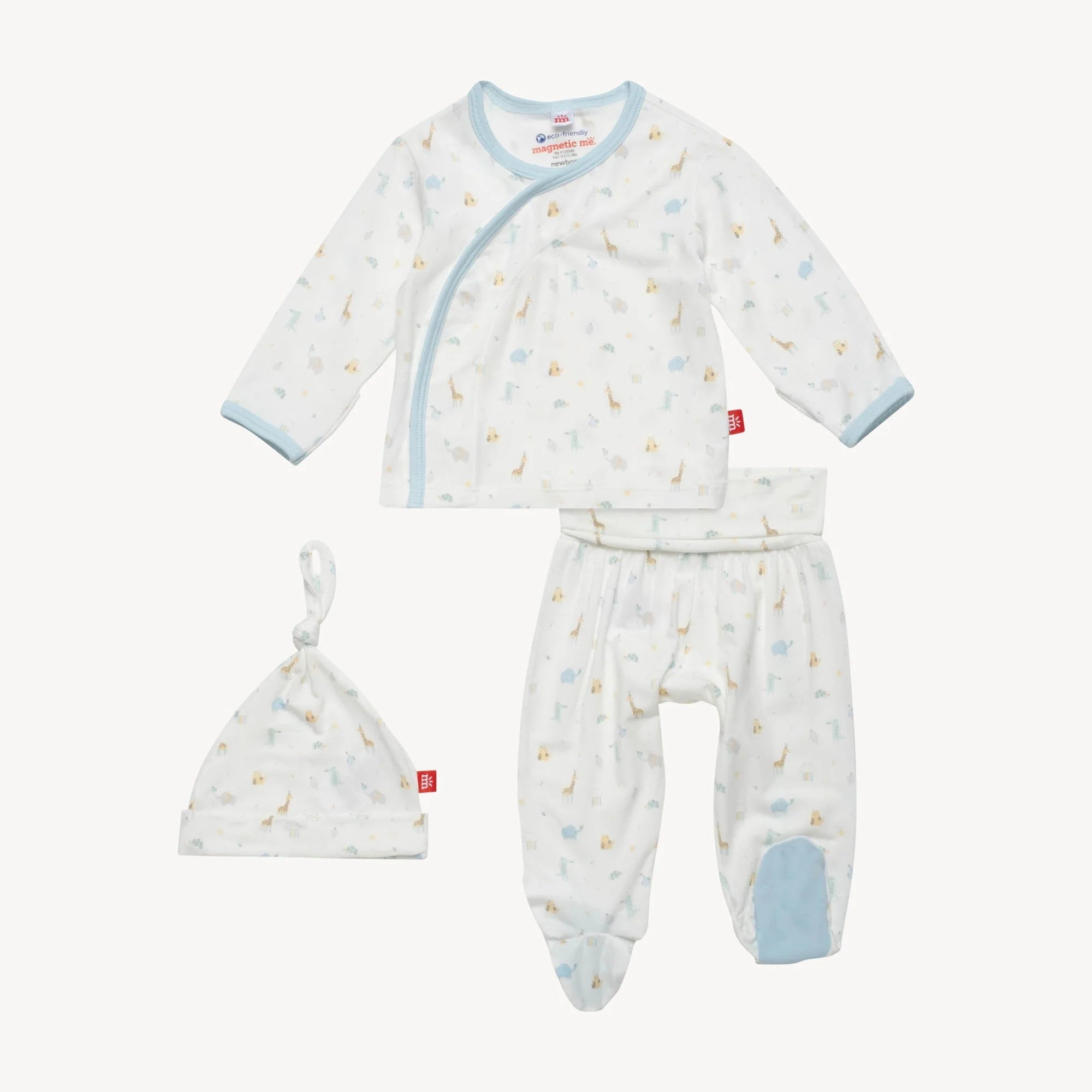 Blue Little Bitty Pretty One Kimono Set Baby Sleepwear Magnetic Me