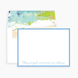 Blue May Angels Surround You Notecards Paper Goods Anne Neilson Home