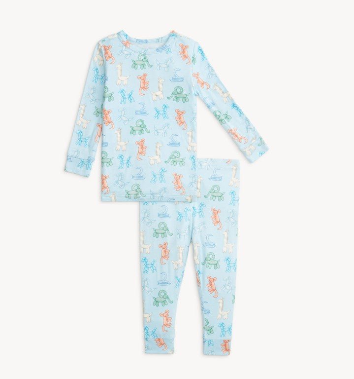 Blue Party Animals Glow in the Dark Modal L/S PJ Kids Pajamas Magnetic Me