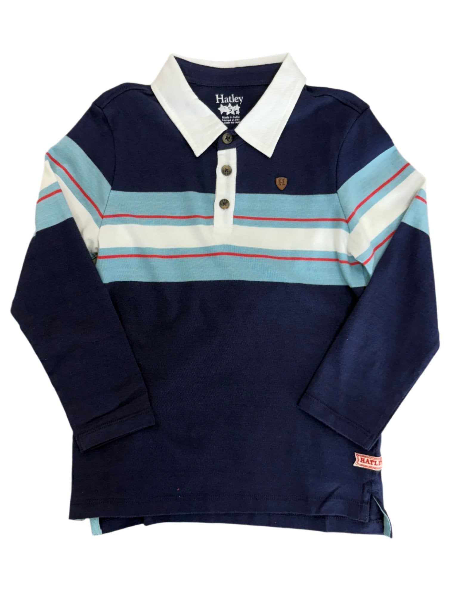 Blue Stripes Rugby Polo Boys Sweaters + Sweatshirts Hatley