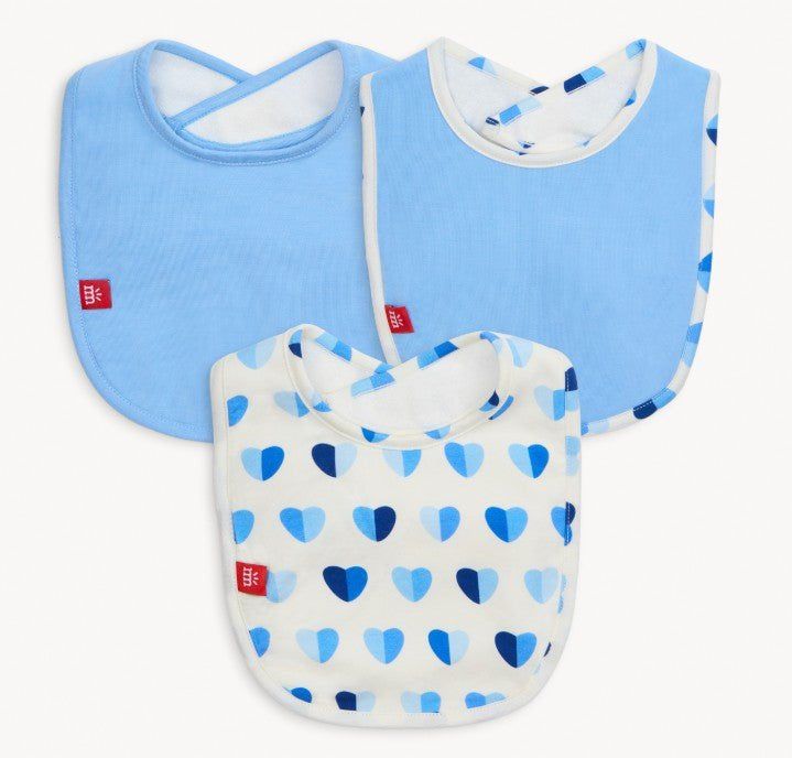 Blue XOXO Modal Bib 3-Pack Baby Accessories Magnetic Me