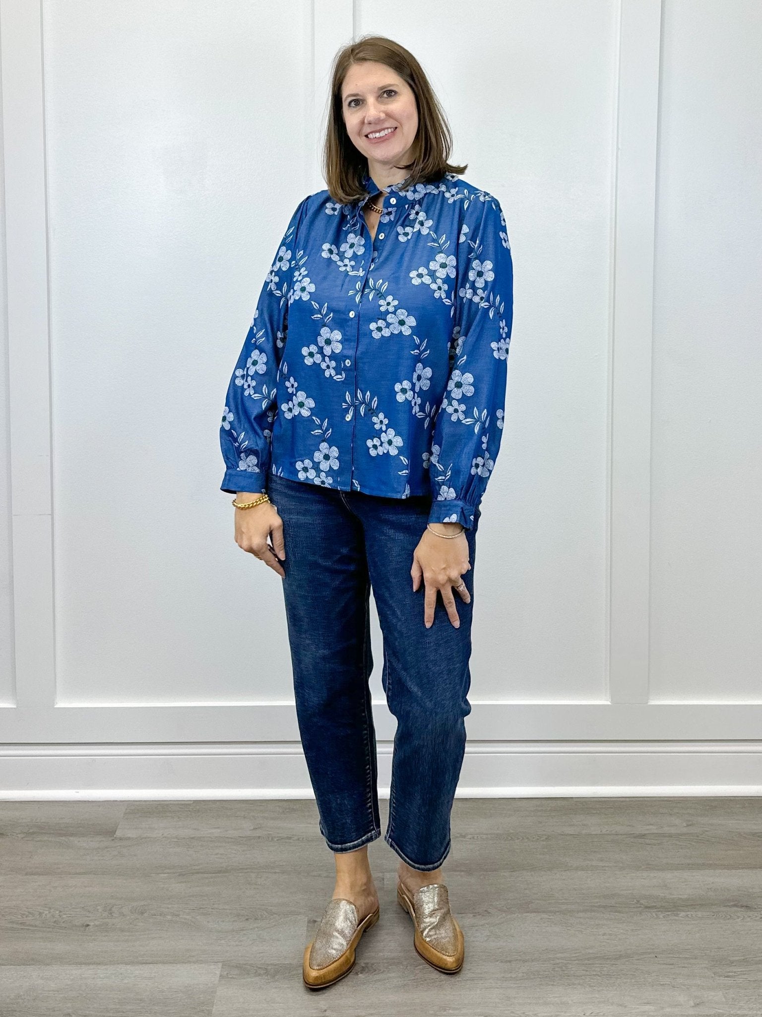 Bluebell Blossom Top - Denim Tops Jodifl