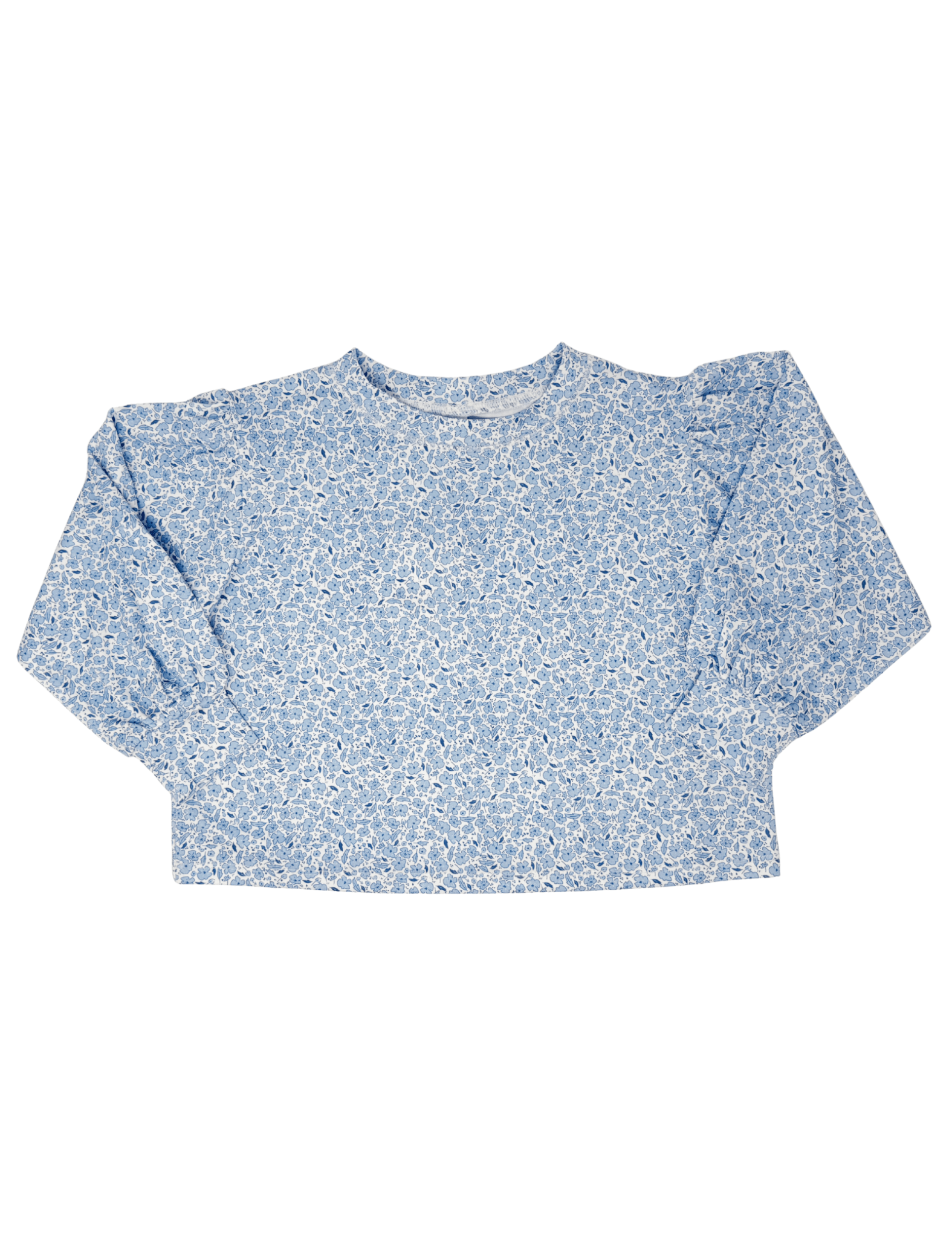 Box Athleisure Shirt - Mini Blue Floral Girls Tops + Tees Honesty