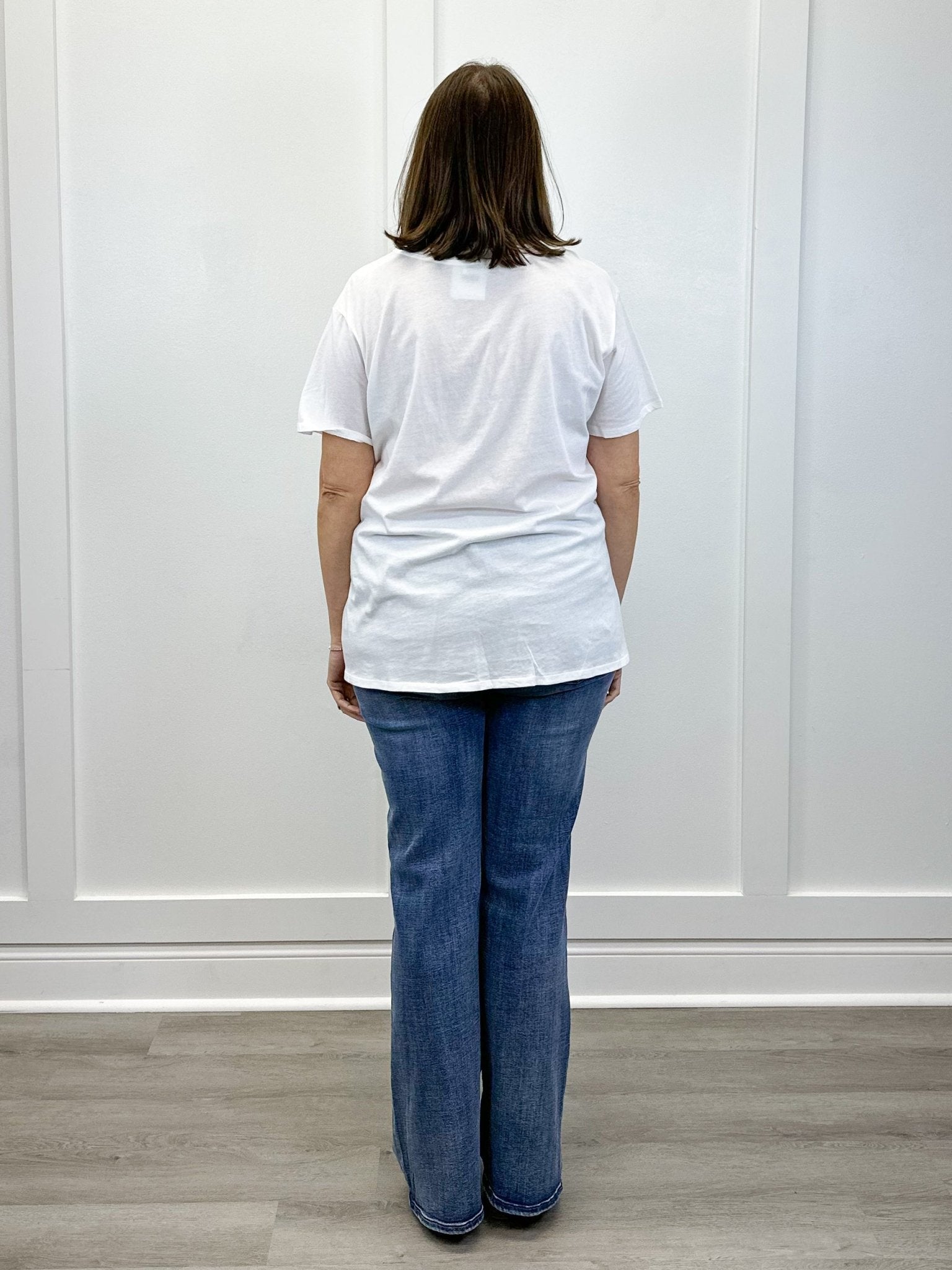 Boyfriend Round Neck Tee - White - Sugar Babies Children's Boutique/Meg's Shoppe
