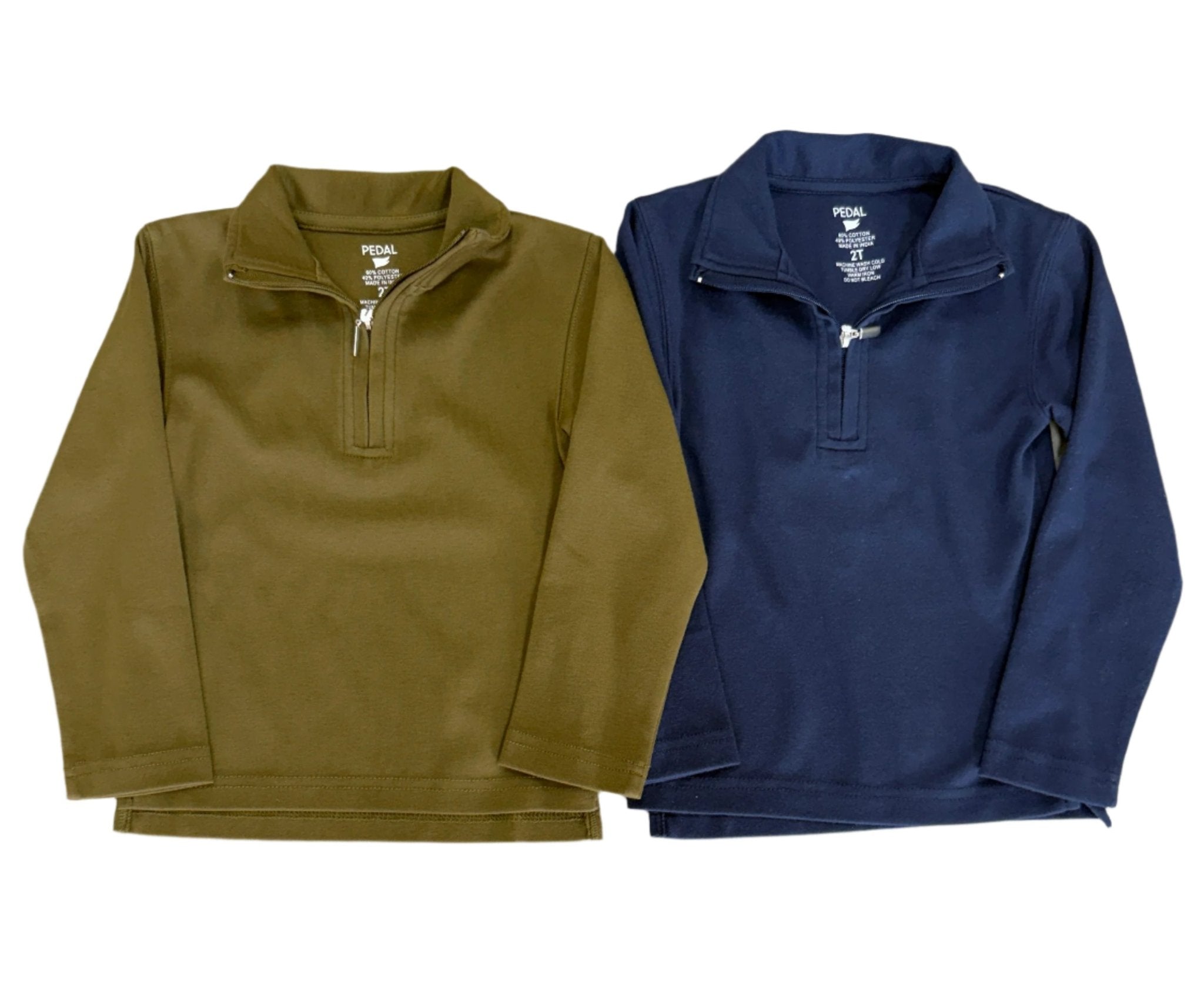 Boys 1/4 Zip Astor Pullover - Navy Boys Sweaters + Sweatshirts Pedal Kidswear