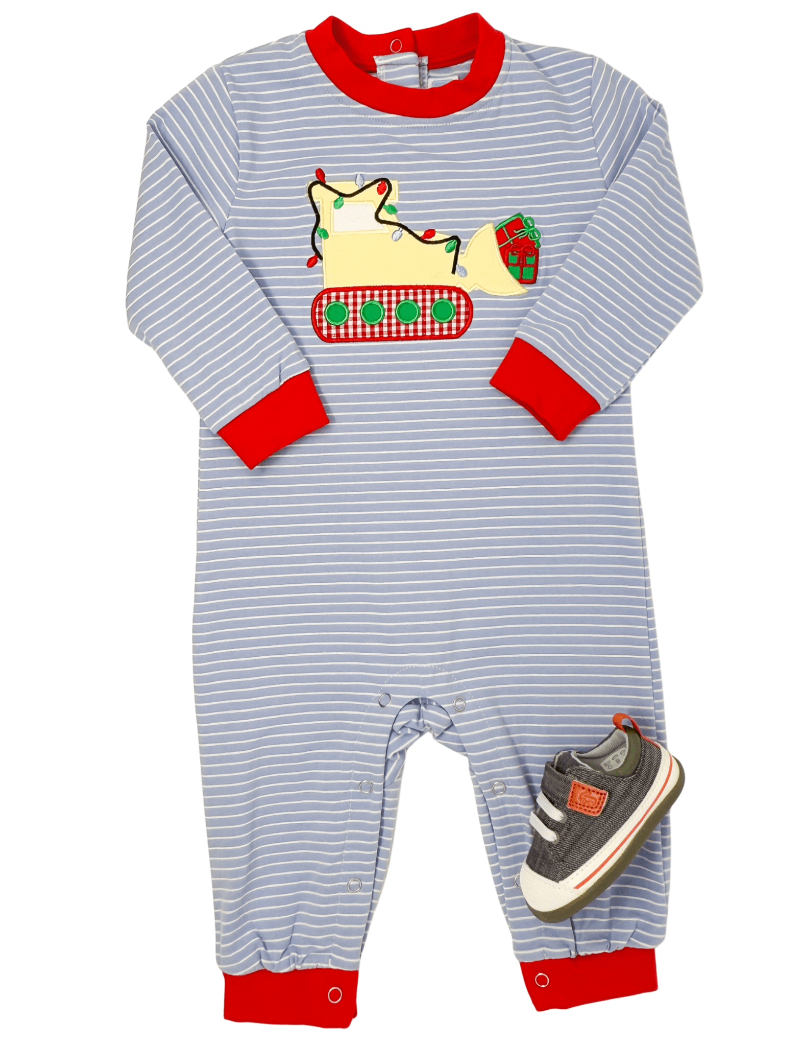 Boys Constructing Christmas Romper Boys Bubbles + Rompers Trotter Street Kids