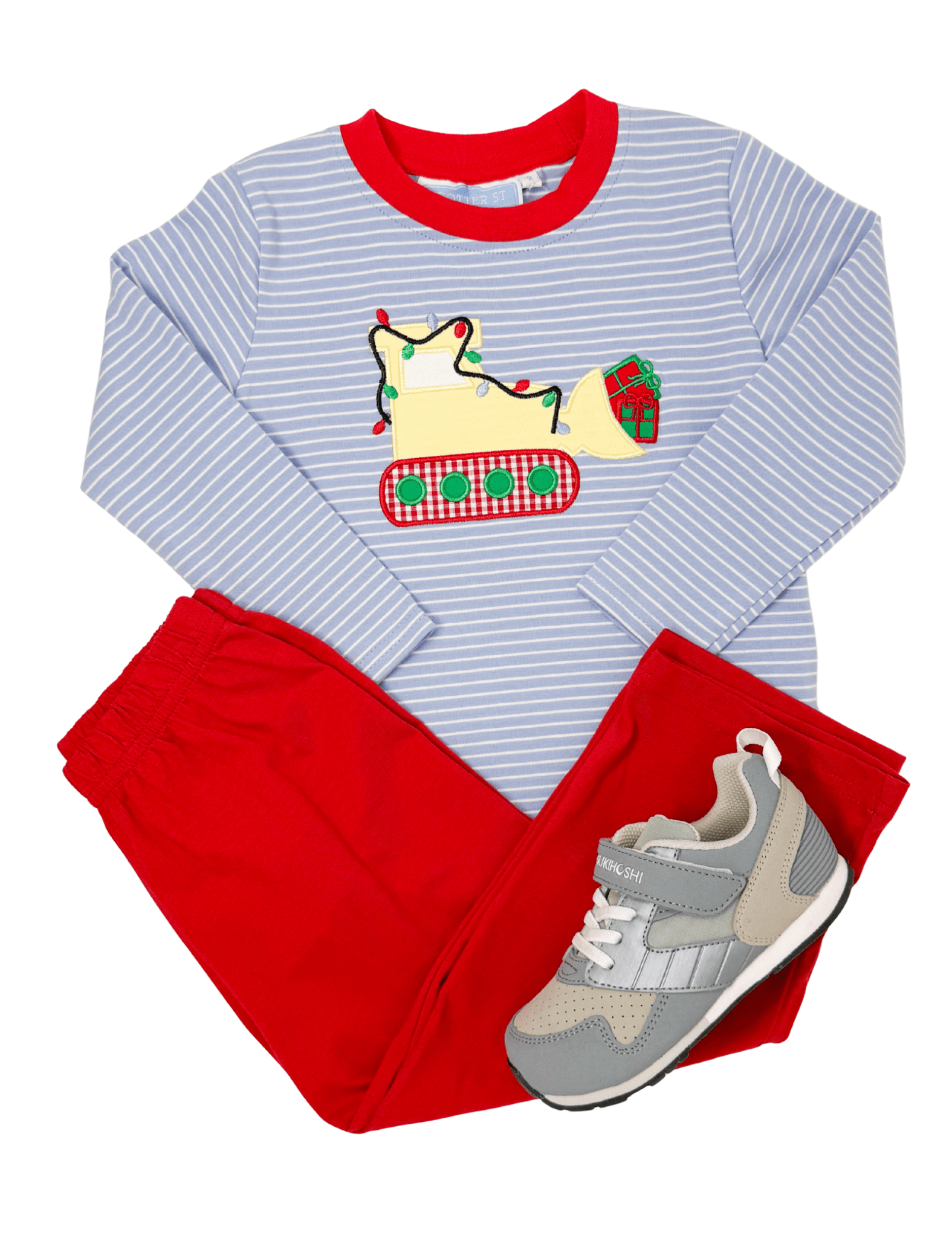 Boys Constructing Christmas Shirt Boys Shirts + Polos Trotter Street Kids