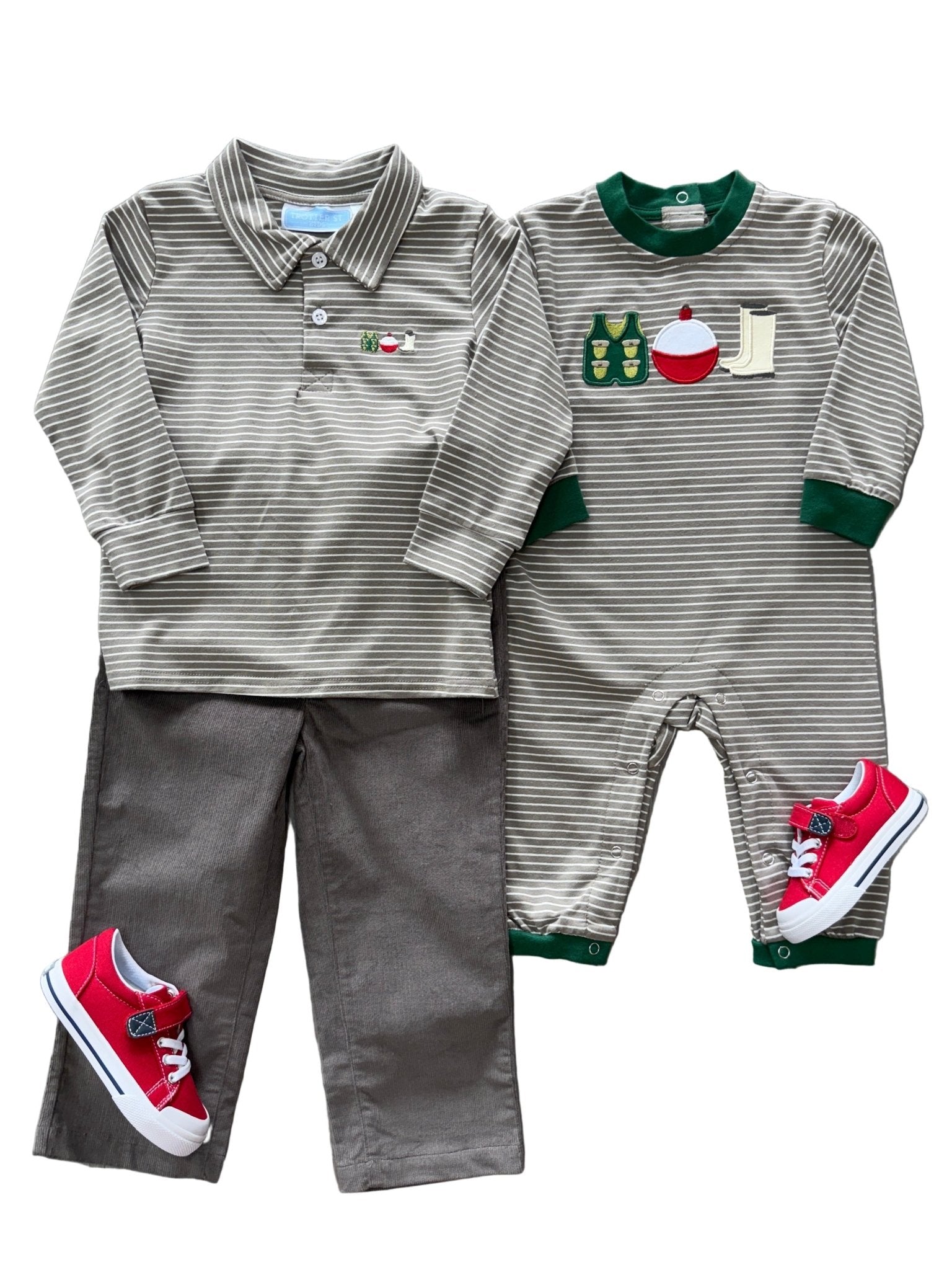Boys Fishing Trio Romper Girls Bubbles + Rompers Trotter Street Kids
