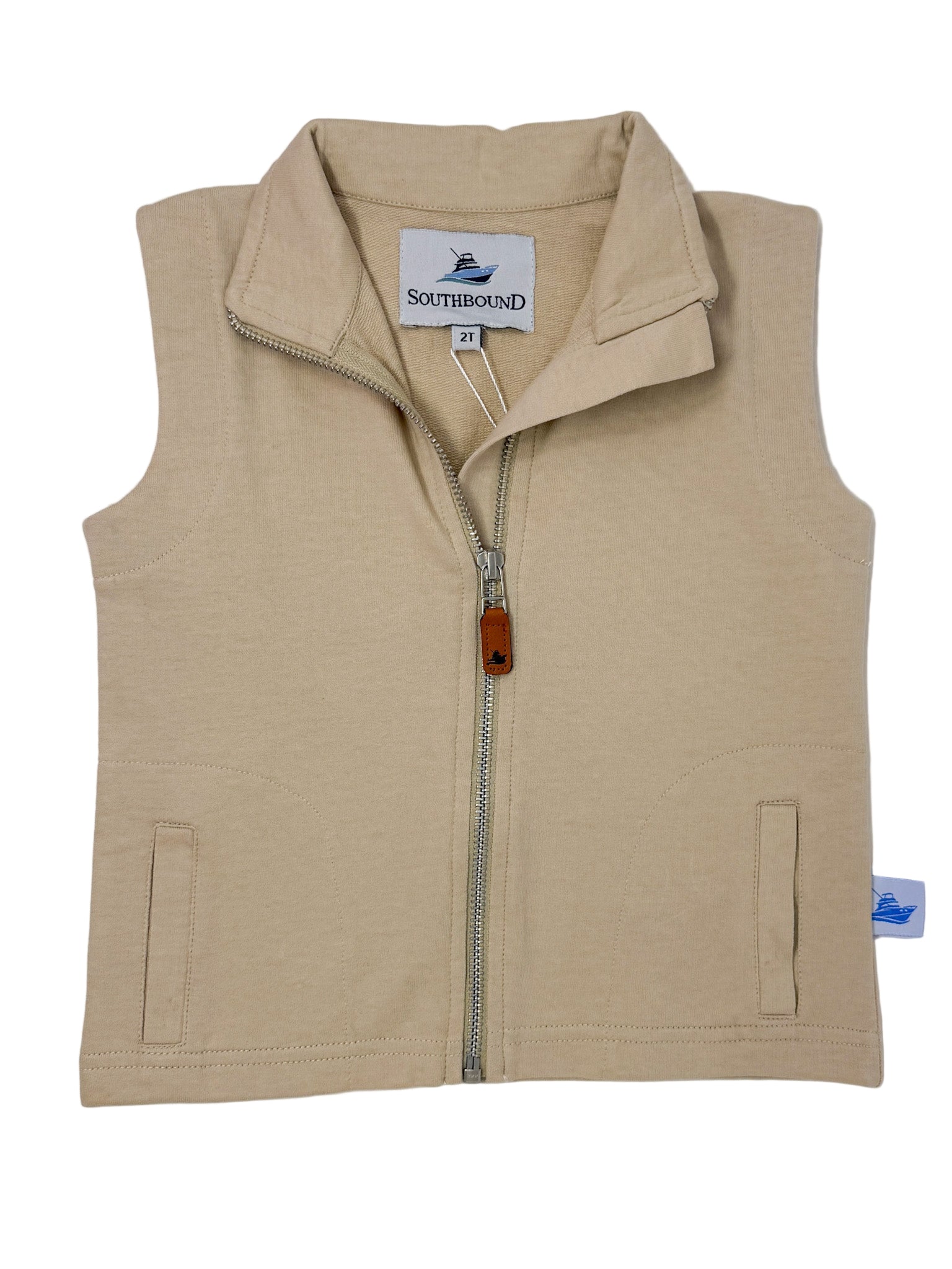 Boy's Knit Vest - Khaki Boys Outerwear Southbound