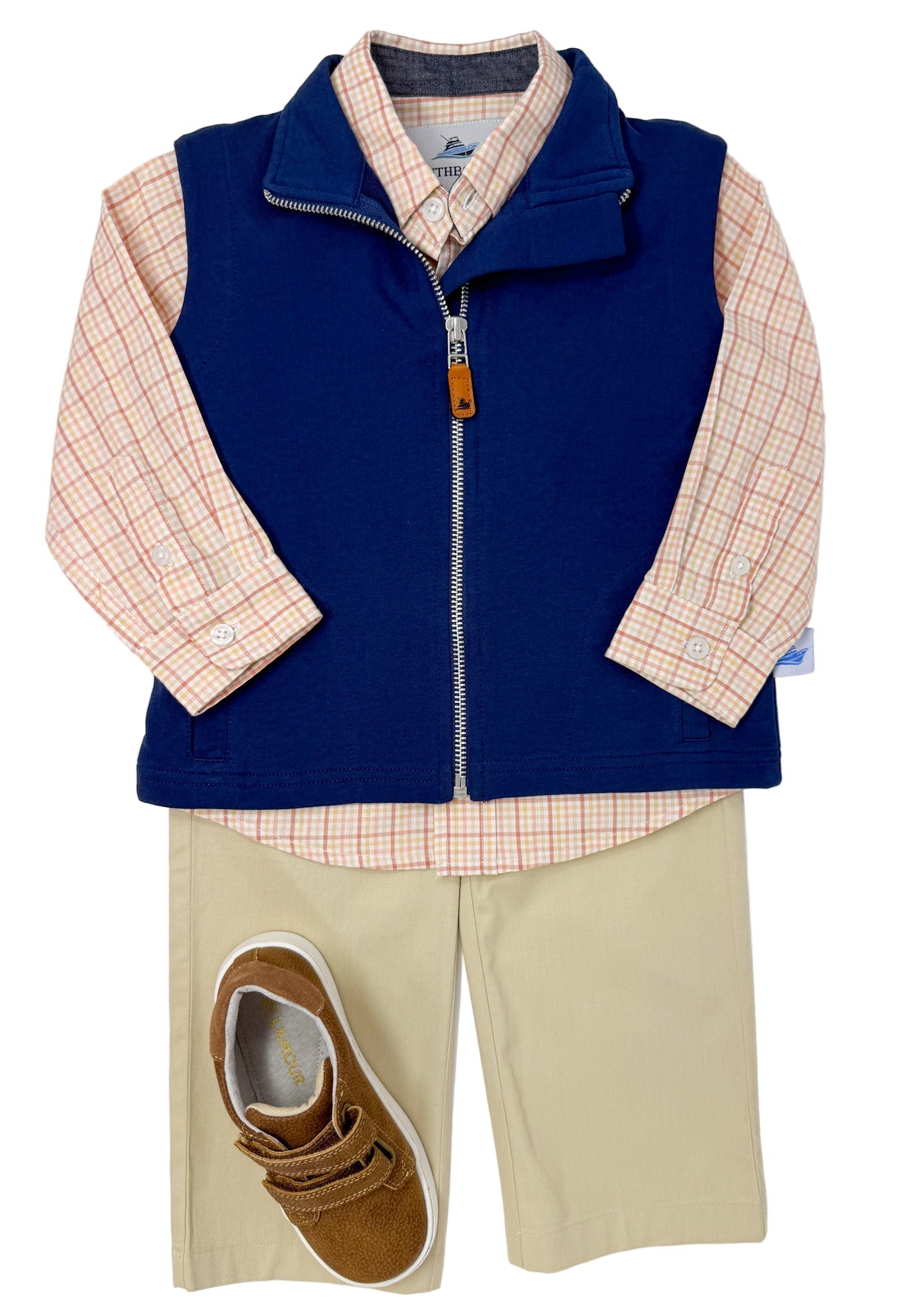 Boy's Knit Vest - Navy Boys Outerwear Southbound