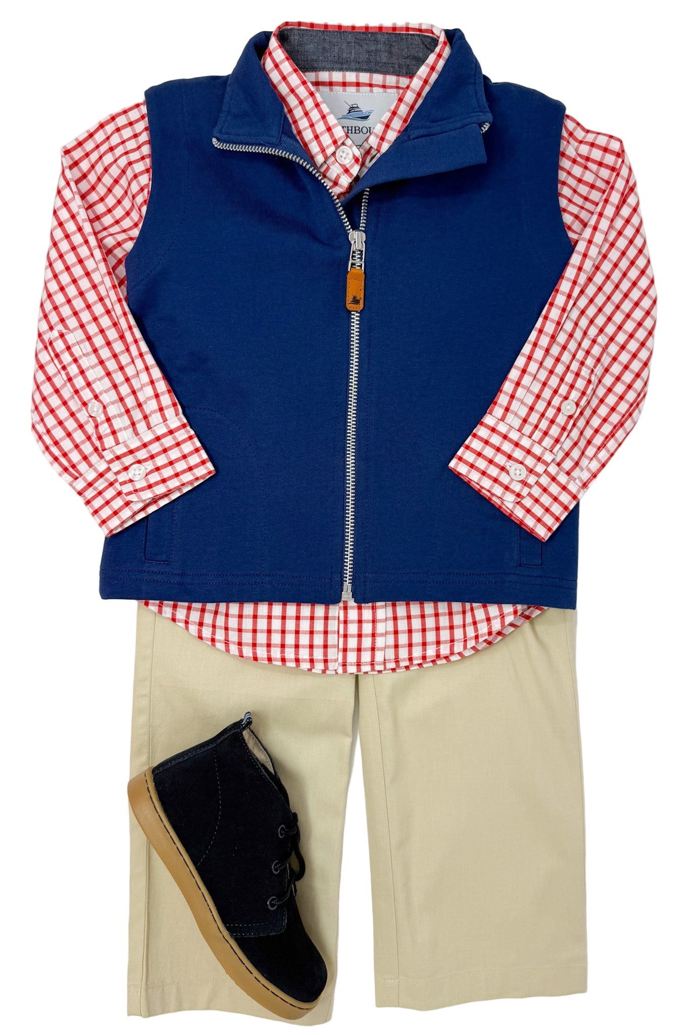 Boy's Knit Vest - Navy Boys Outerwear Southbound