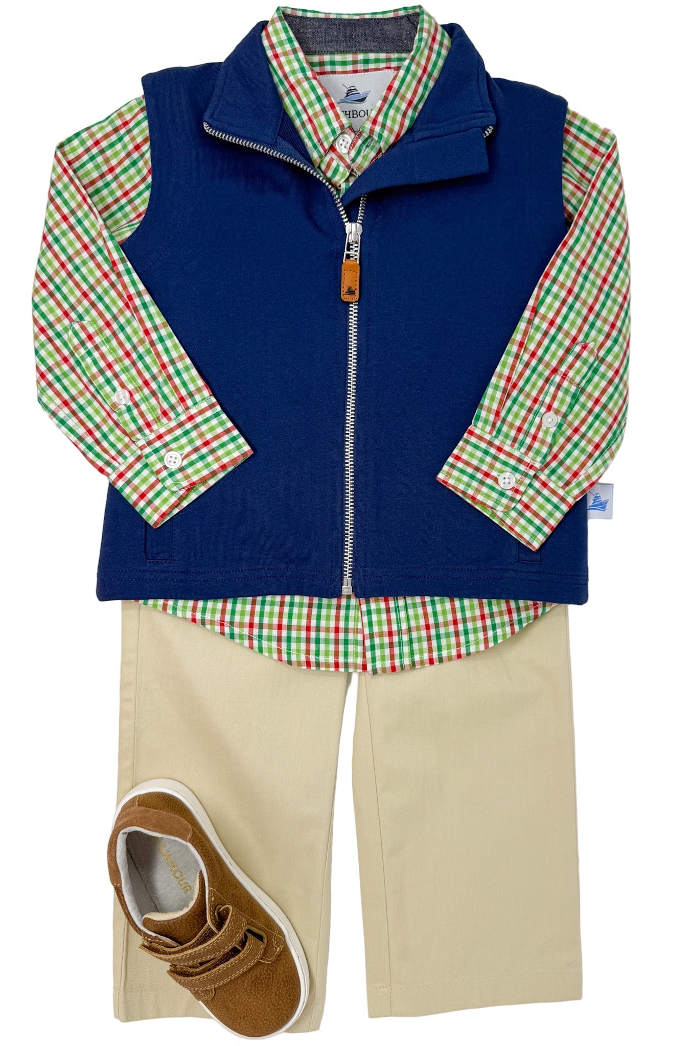 Boy's Knit Vest - Navy Boys Outerwear Southbound