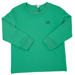 Boys L/S Cotton T-Shirt - Green Spruce Boys Shirts + Polos Prodoh
