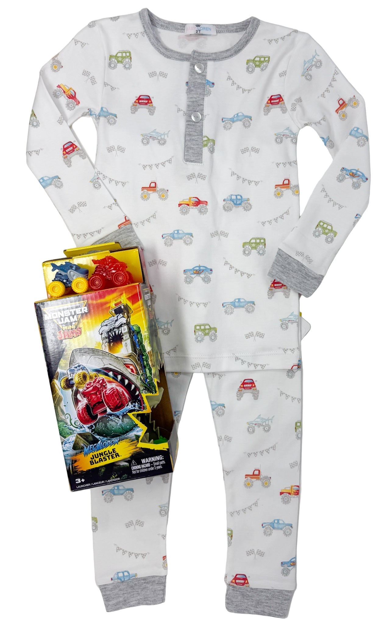 Boys Monster Trucks Pima 2 Piece Loungewear Kids Pajamas Baby Loren