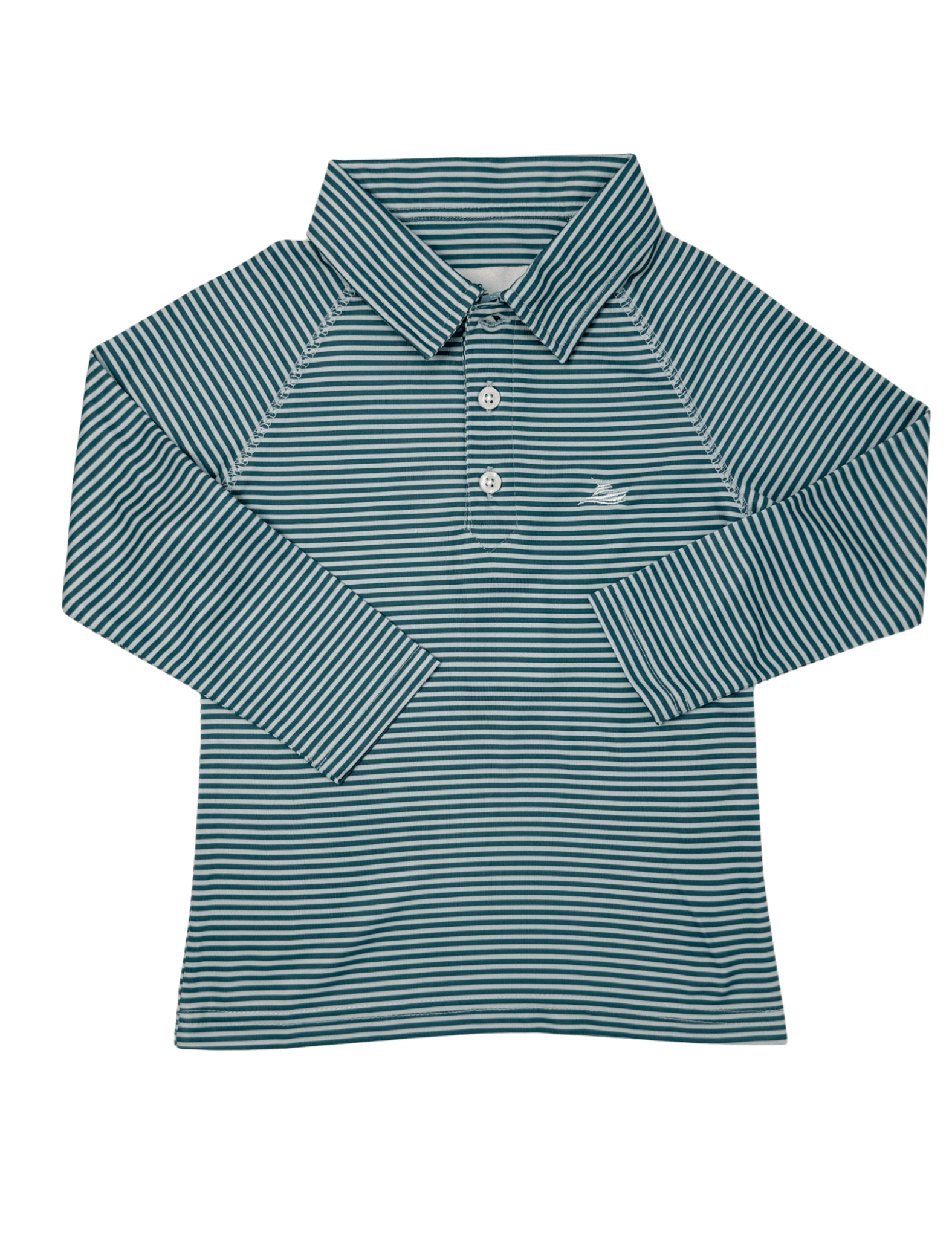 Boy's Polo LS - Blue Haze Stripe Boys Shirts + Polos Southbound