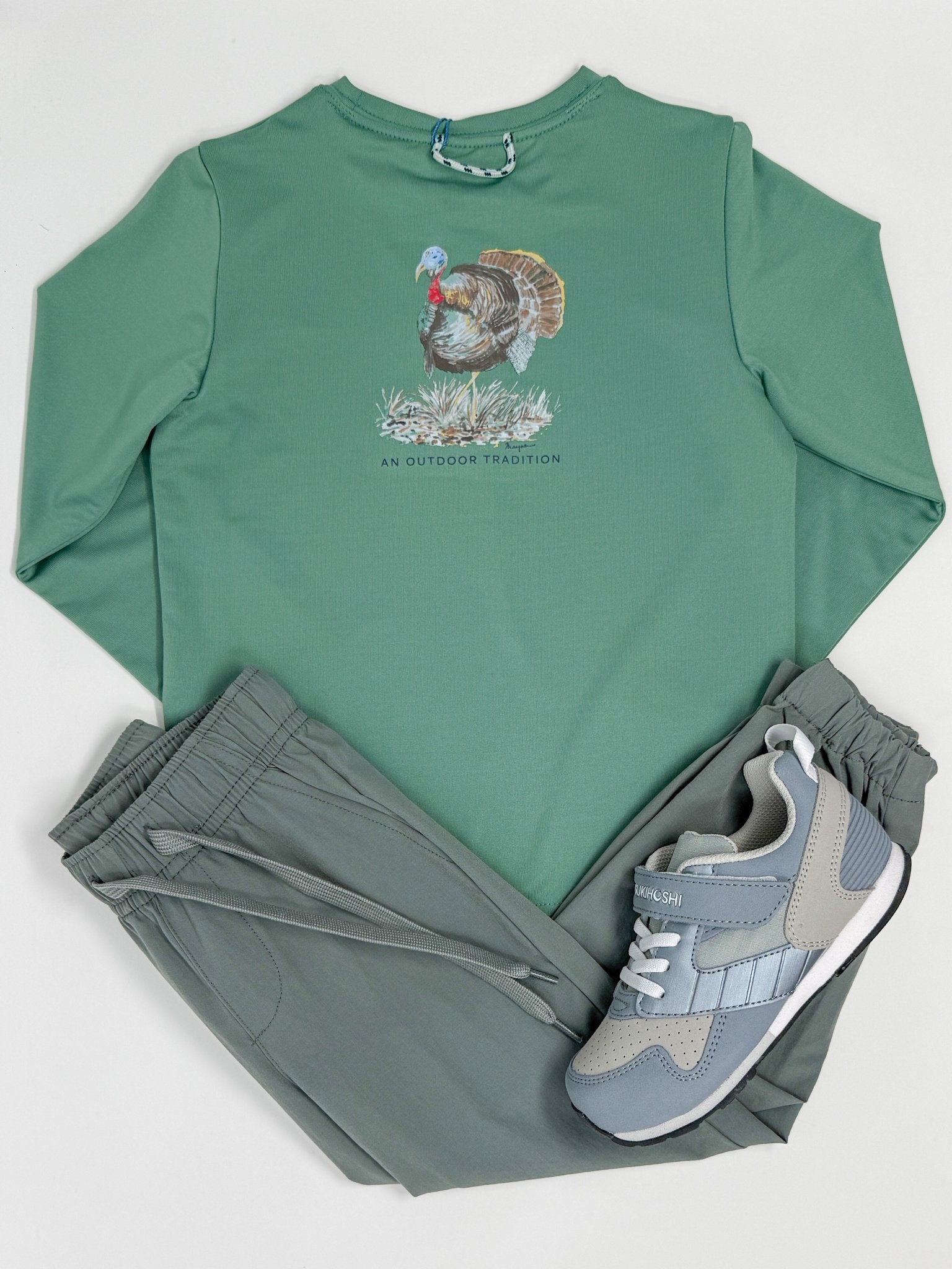 Boys Pro Performance L/S Shirt - Frosty Spruce Boys Shirts + Polos Prodoh