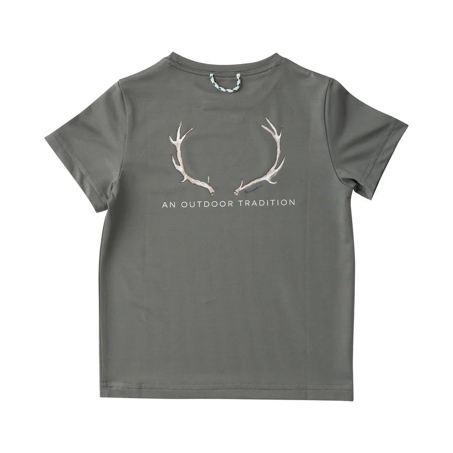 Boys Pro Performance S/S Shirt - Deer Antlers Boys Shirts + Polos Prodoh