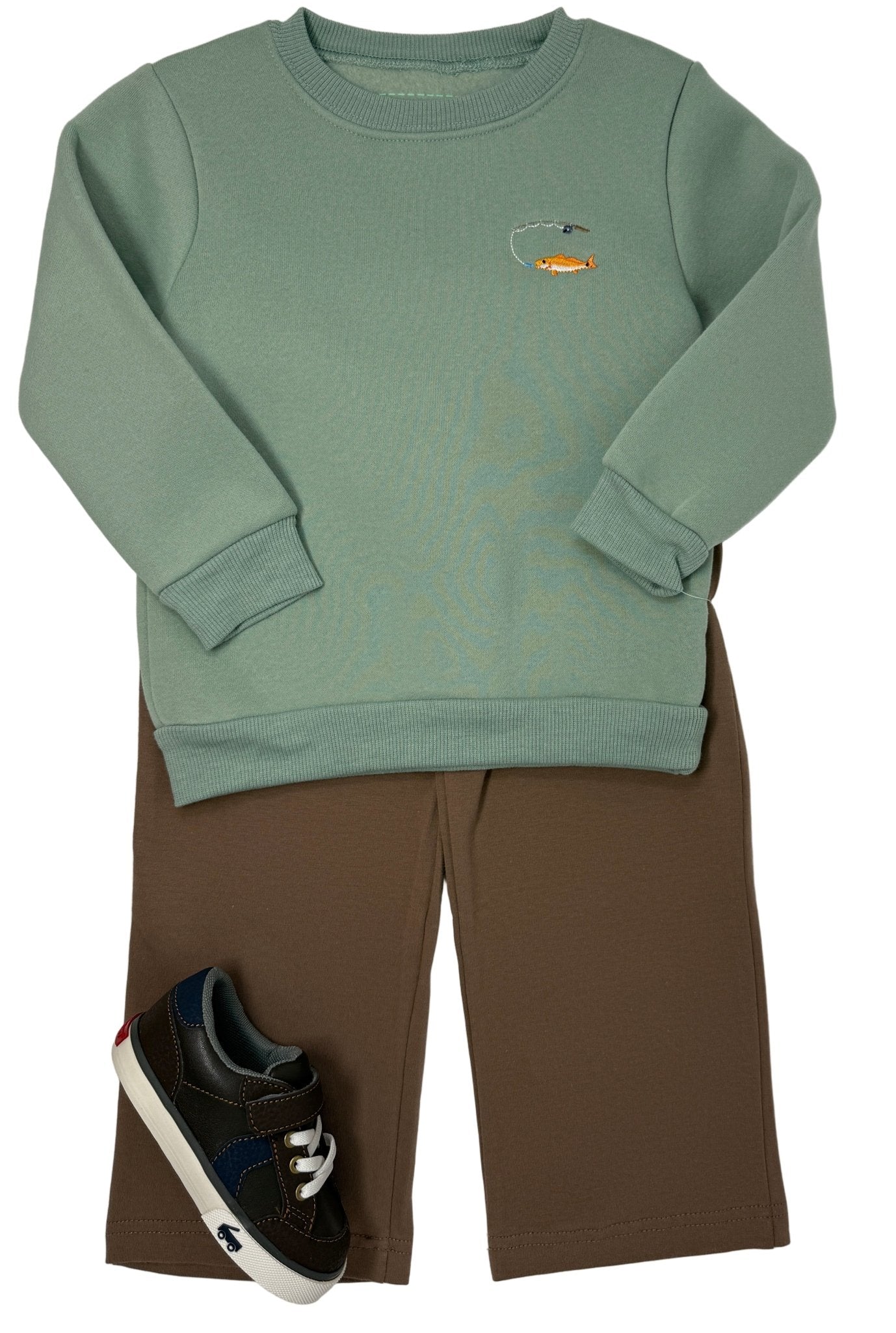 Boys Pullover - Fishing Rod Boys Sweaters + Sweatshirts Itsy Bitsy