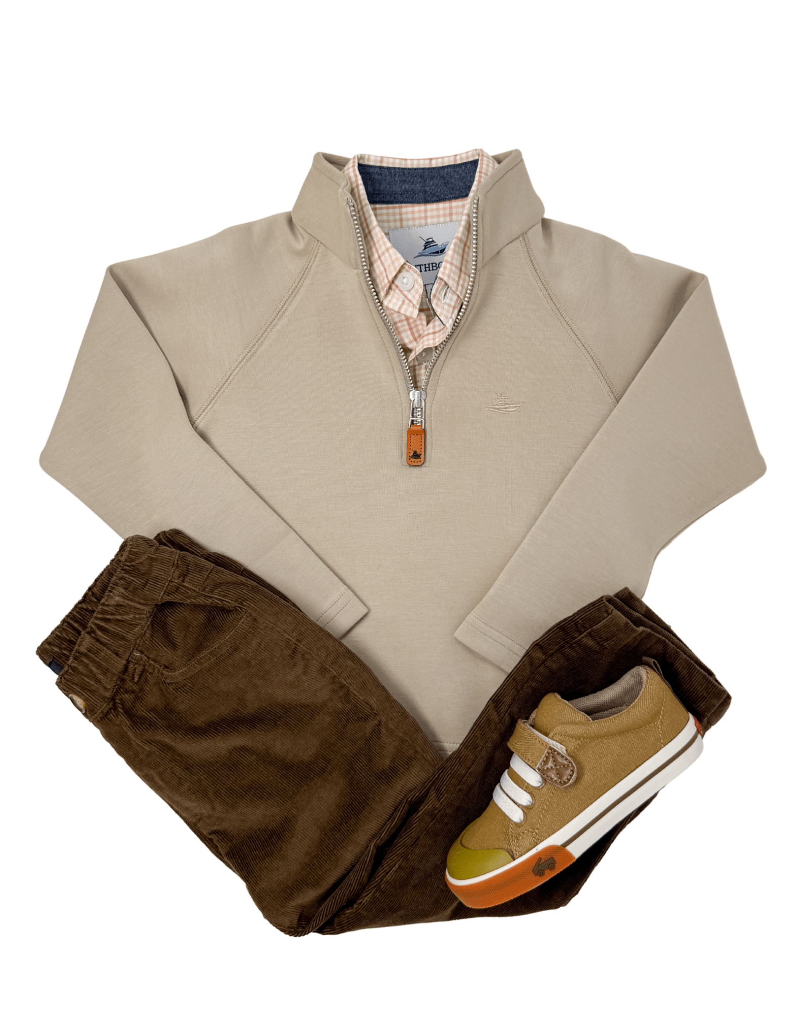 Boy's Pullover - Khaki Boys Sweaters + Sweatshirts Southbound