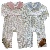 Boys Pumpkins Pima Romper Boys Bubbles + Rompers Baby Loren