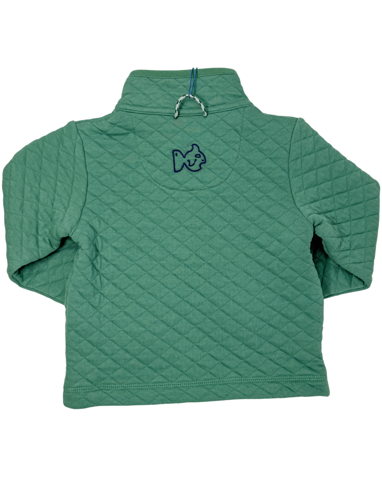 Boys Quilted Zip Pullover - Frosty Spruce Boys Sweaters + Sweatshirts Prodoh