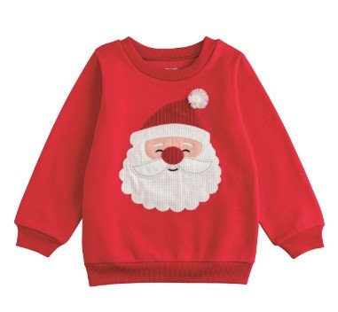 Boy's Santa Sweatshirt Boys Sweaters + Sweatshirts Mudpie