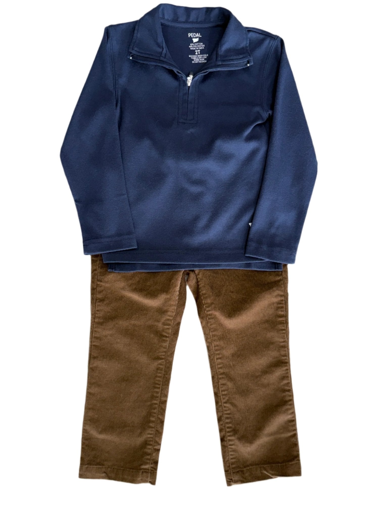 Boys Slim Fit Corduroy - Bronze Boys Pants Pedal Kidswear