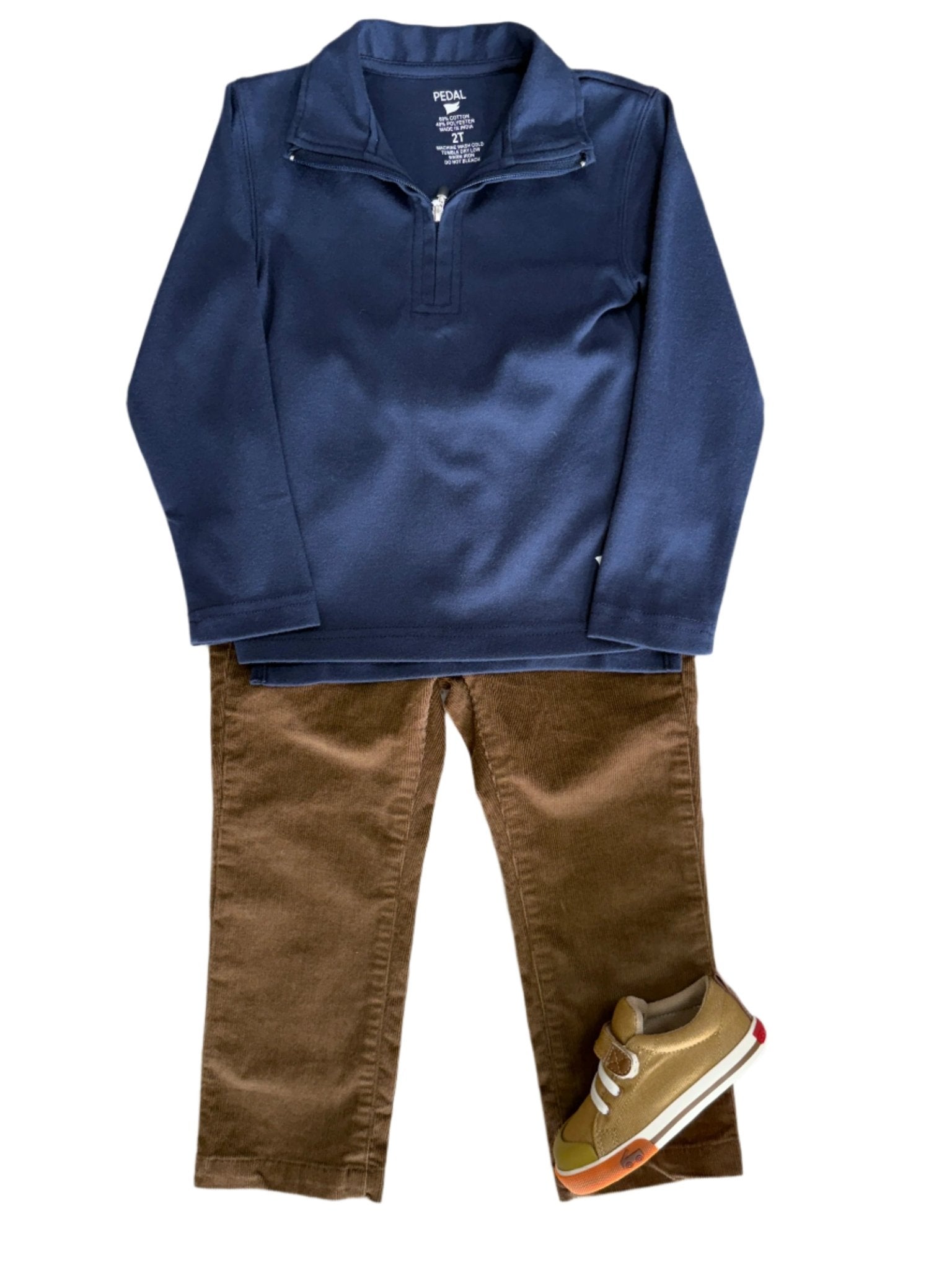 Boys Slim Fit Corduroy - Bronze Boys Pants Pedal Kidswear