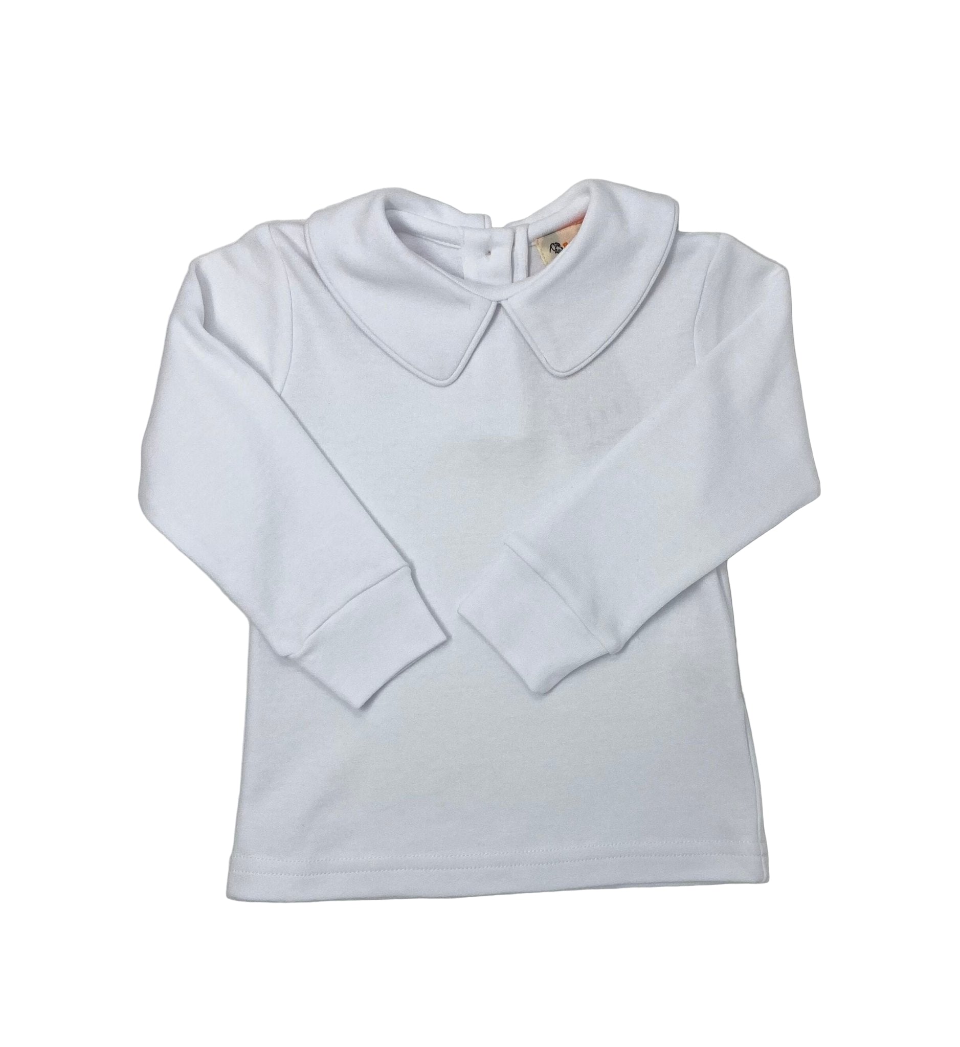 Boy's White Peter Pan Collar Blouse with Cuffs Boys Shirts + Polos Luigi