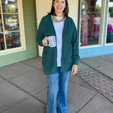 Briar Waffle Knit Cardigan - Ash Jade Sweaters Zenana