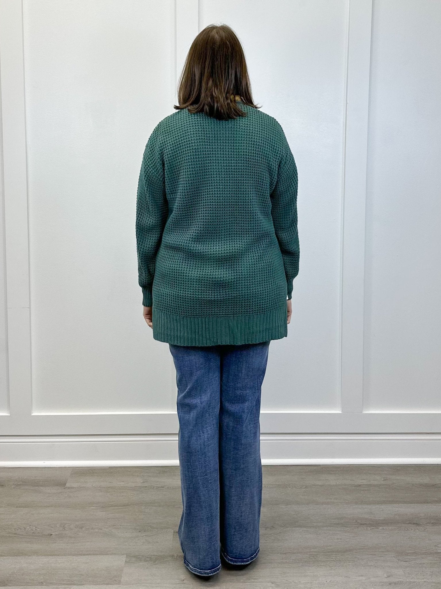 Briar Waffle Knit Cardigan - Ash Jade - Sugar Babies Children's Boutique/Meg's Shoppe