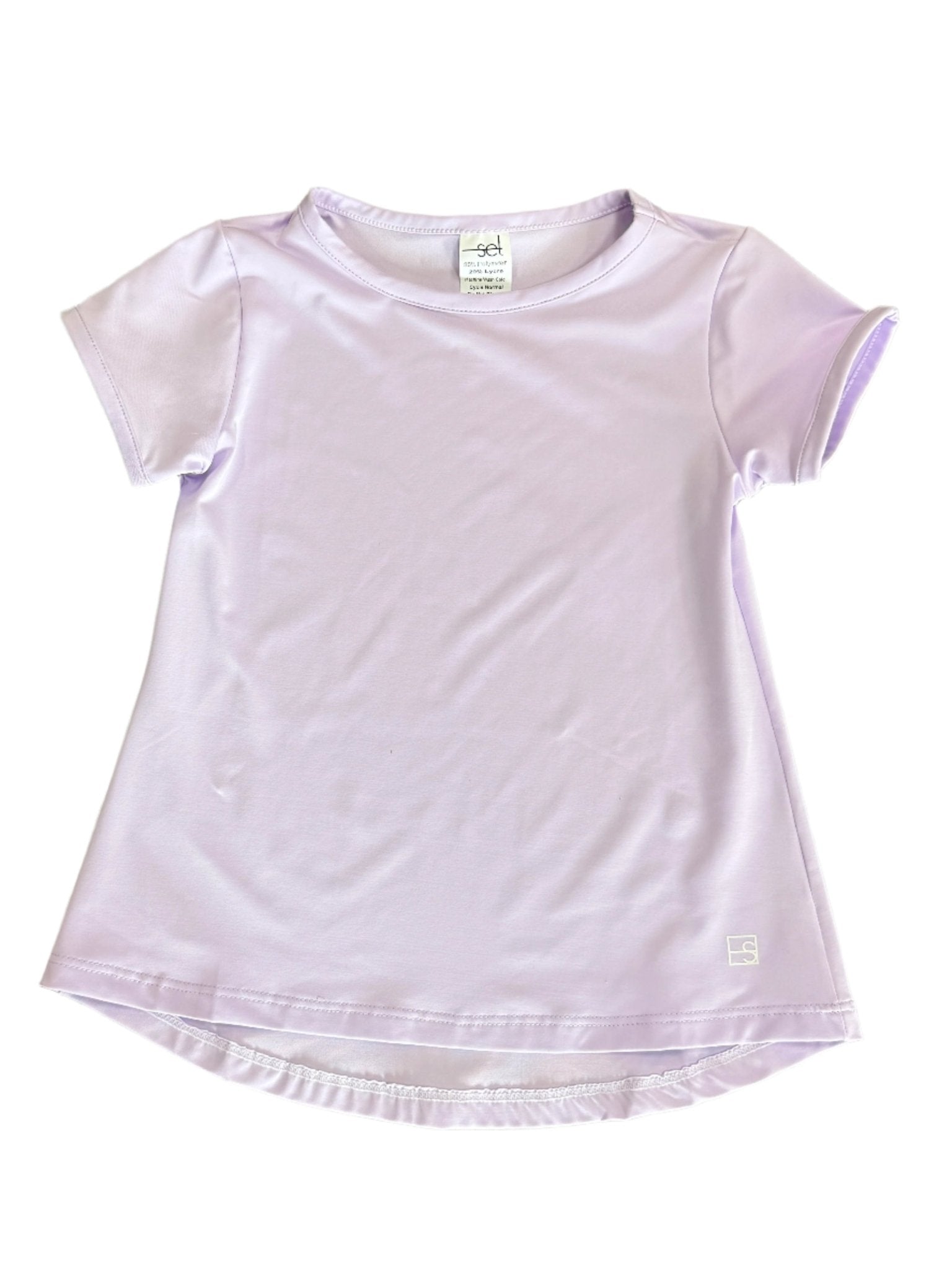 Bridget Basic Tee - Petal Purple Girls Tops + Tees Set Athleisure