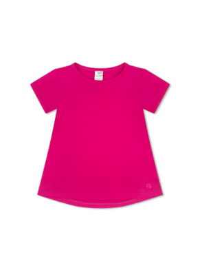 Bridget Basic Tee - Power Pink Girls Tops + Tees Set Athleisure