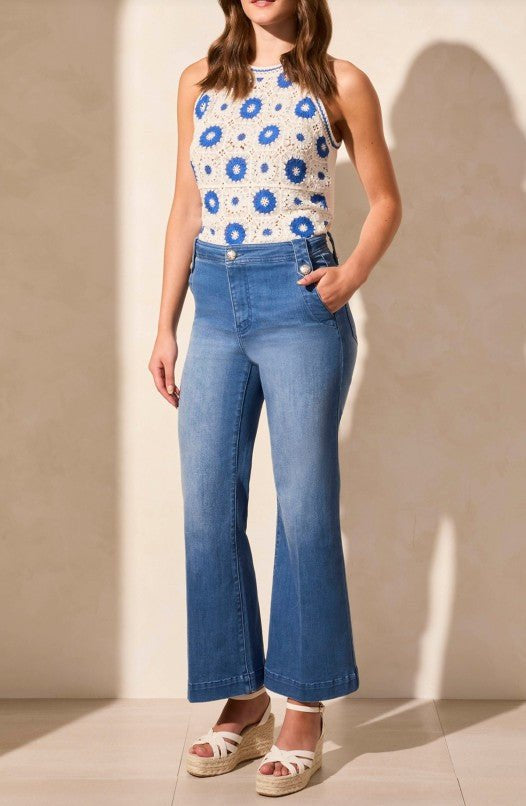 Brooke Hugging Palazzo Marine Jeans - Calypso Blue Jeans Tribal