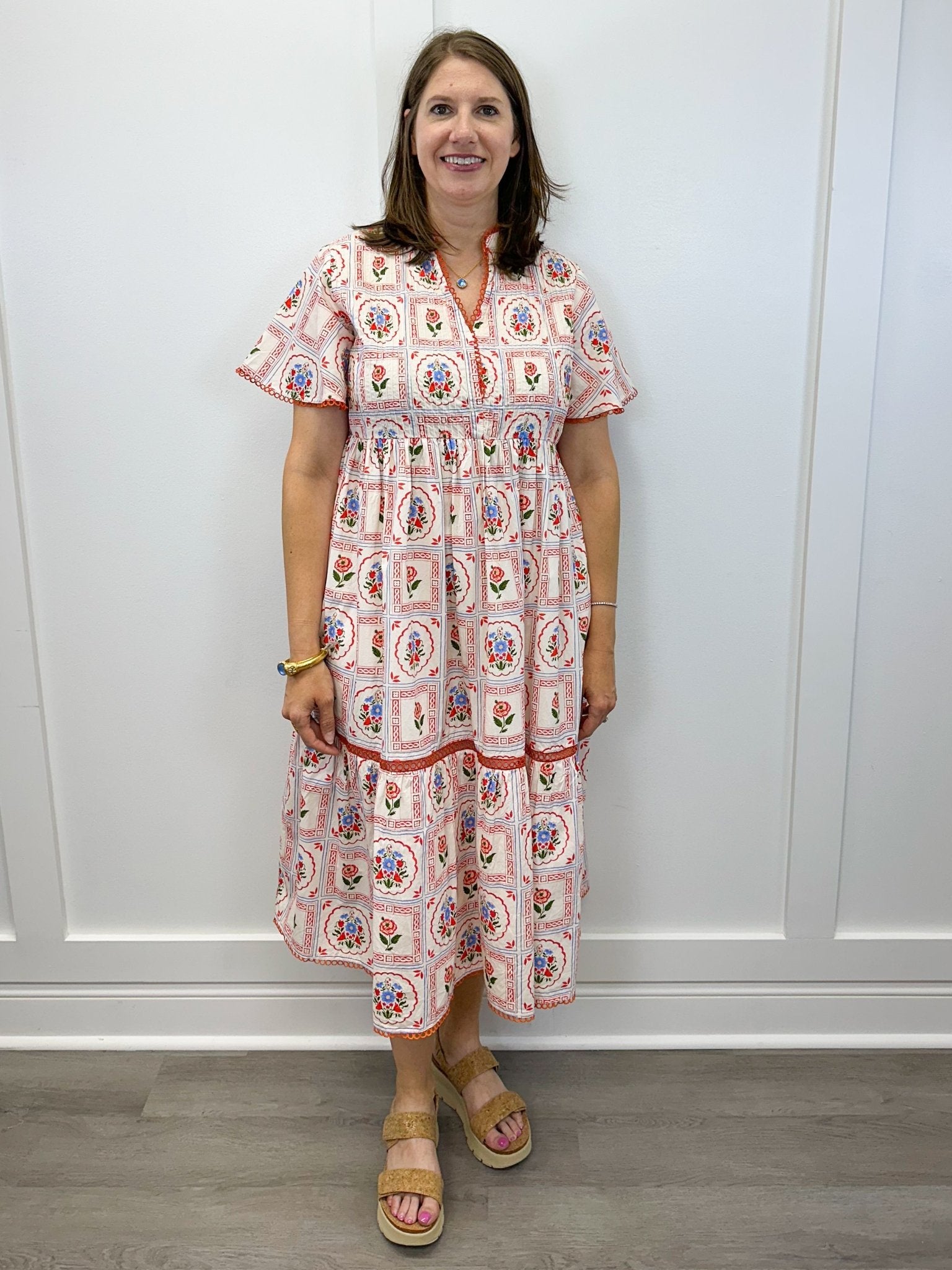 Brynley Dress - Perennial Blooms Long Dresses Marigold