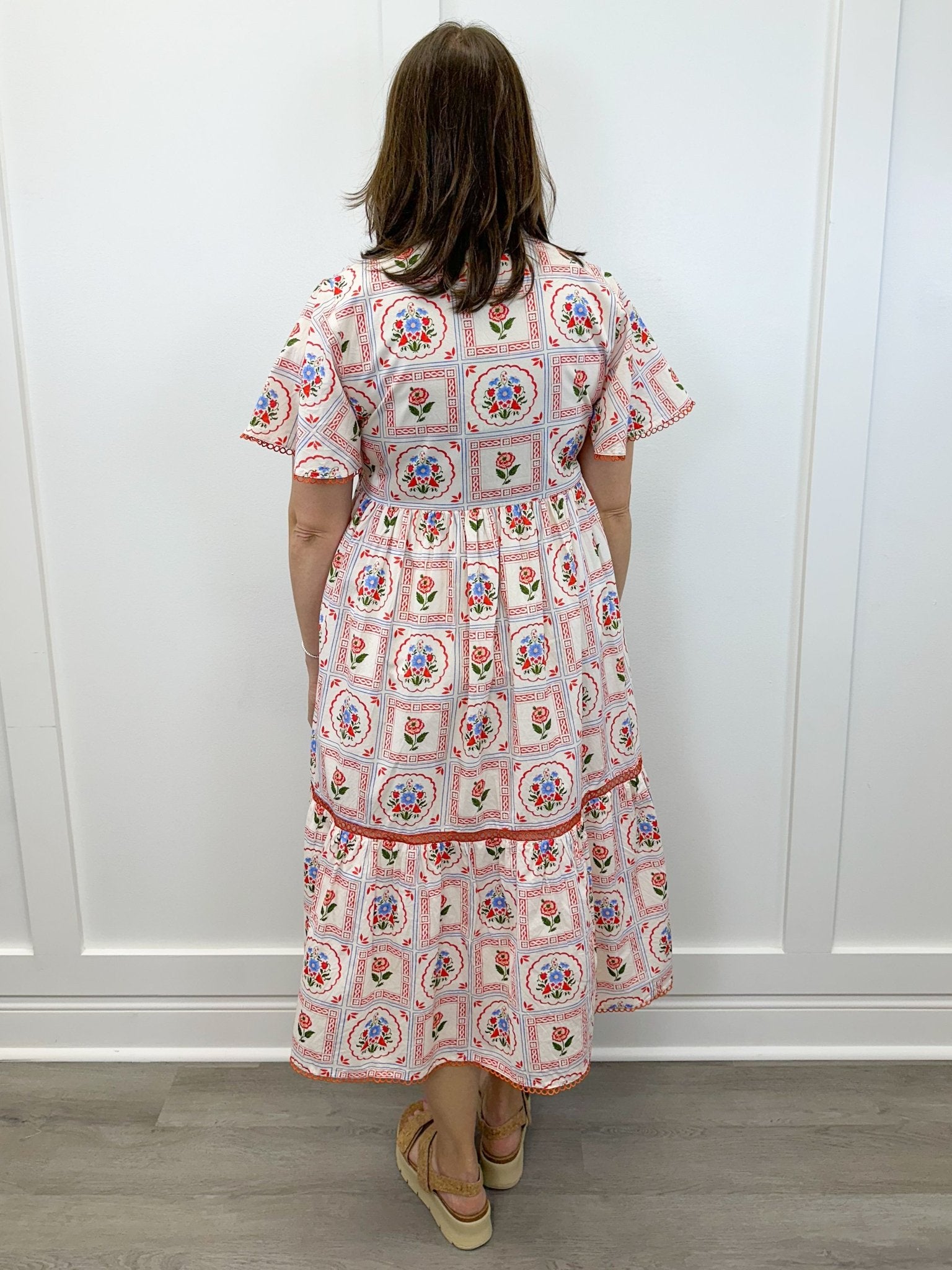 Brynley Dress - Perennial Blooms Long Dresses Marigold