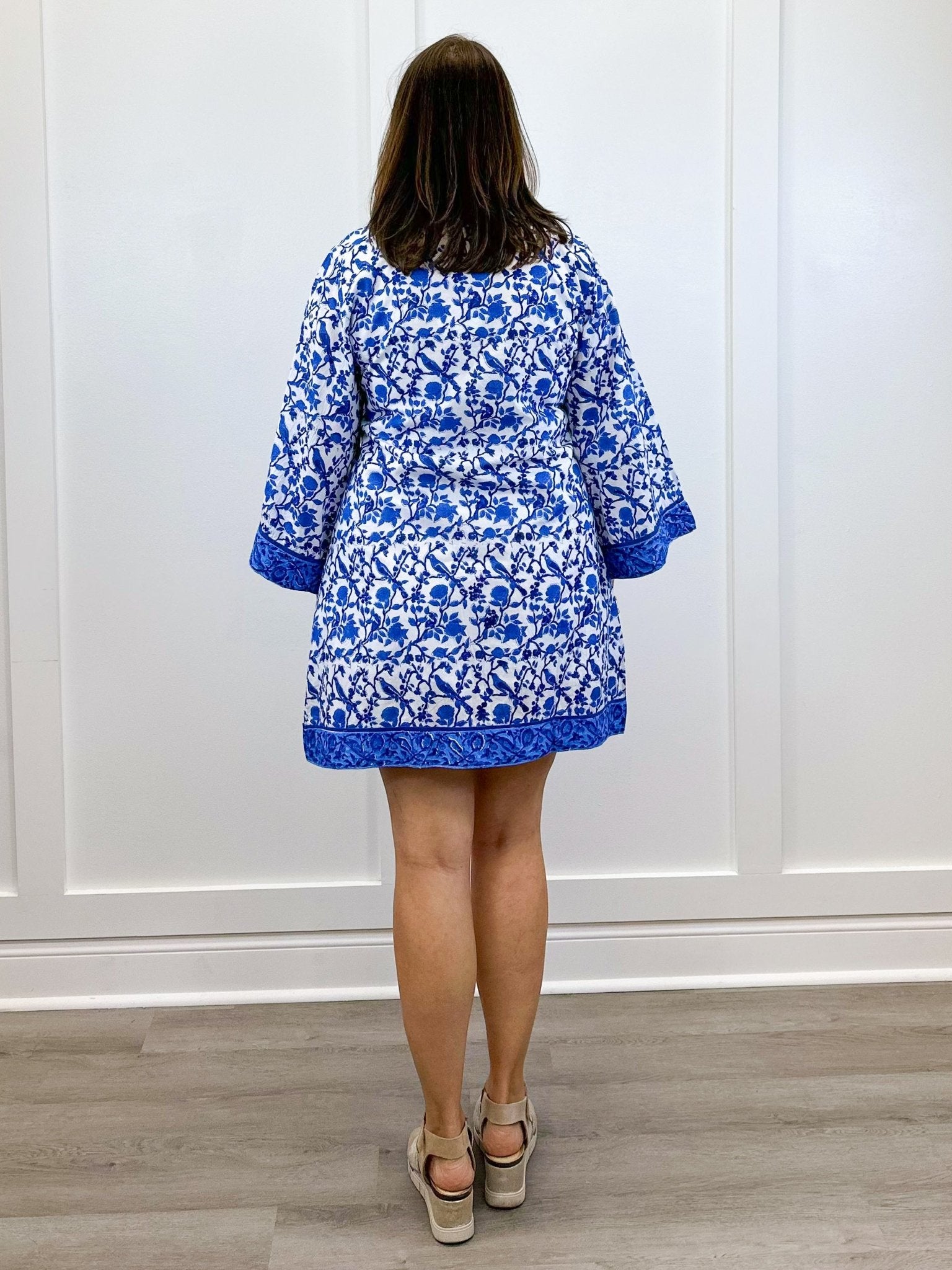 Brynn Mini Dress - Azure Royale Short Dresses Victoria Dunn Design