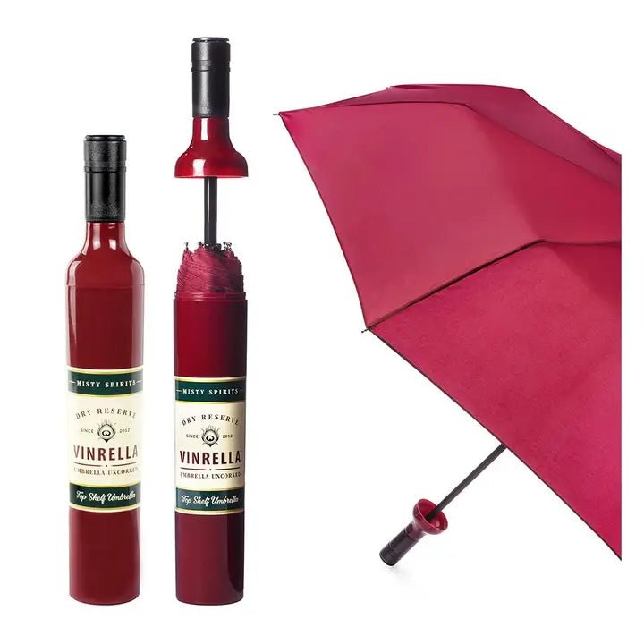 Burgundy Wine Bottle Umbrella Misc Accessories Vinrella