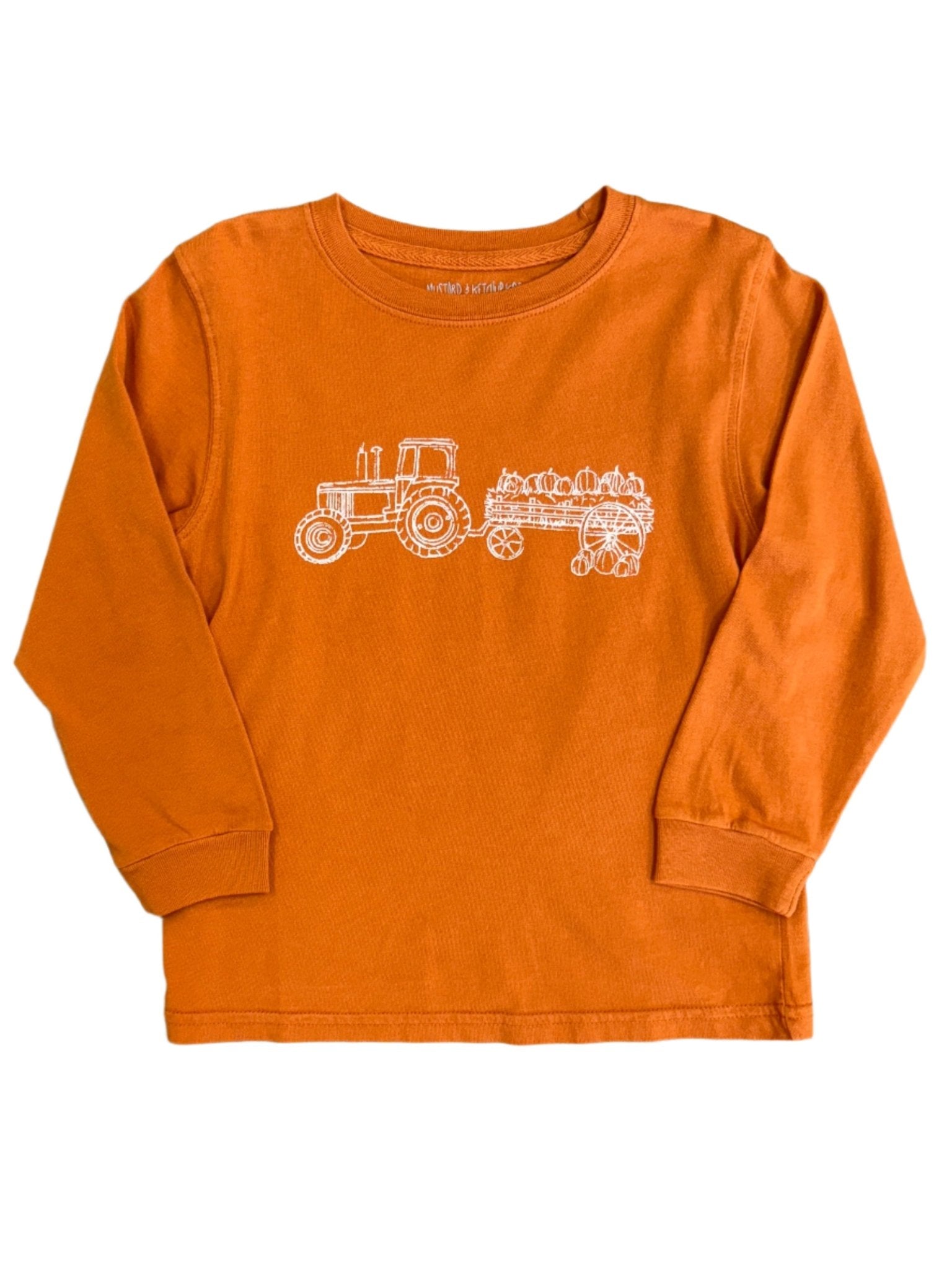Burnt Orange Hayride LS T-Shirt Boys Tees Mustard & Ketchup