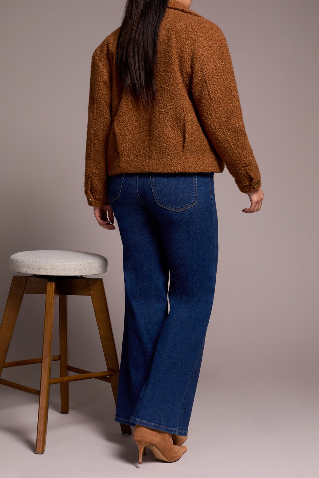 Button Front Boucle Jacket - Ginger Spice Outerwear Tribal