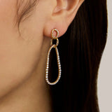 Camille Drop Earrings - Gold/White Topaz Earrings Dean Davidson