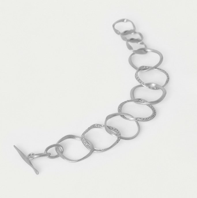 Camille Link Bracelet - Silver/White Topaz Bracelets Dean Davidson