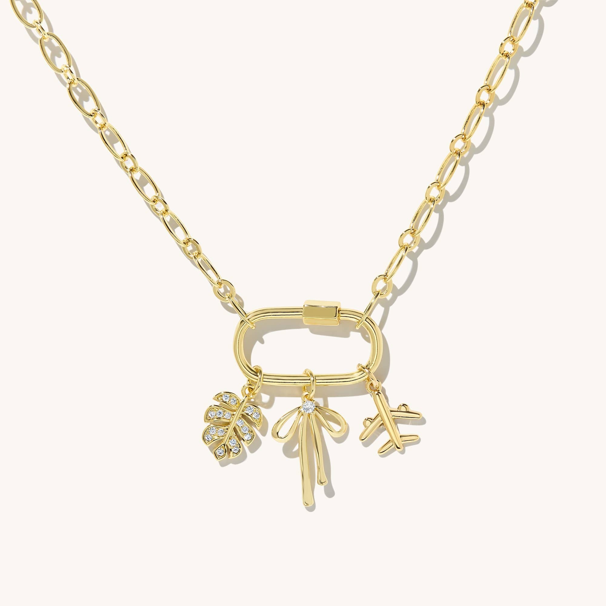 Carabiner Lock with Unique Link Chain Women's Jewelry It's Especially Lucky