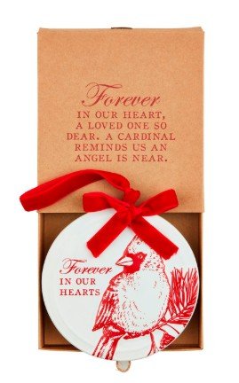 Cardinal Disc Ornament Seasonal Mudpie