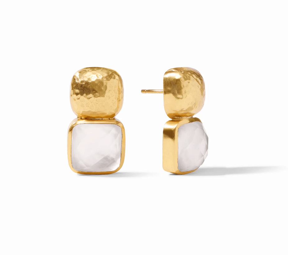 Catalina Earring - Iridescent Clear Crystal Earrings Julie Vos