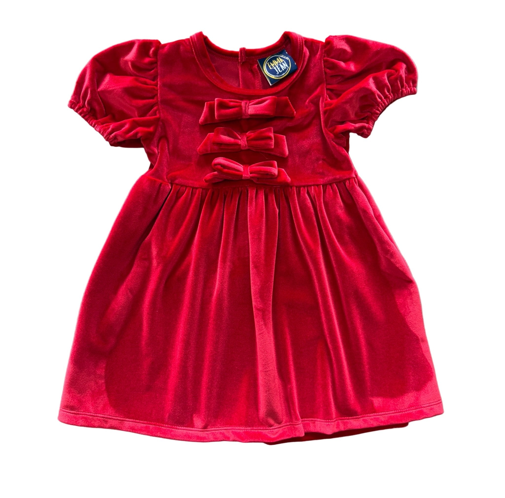 Chelsea Bow Dress - Red Girls Occasion Dresses Emma Jean